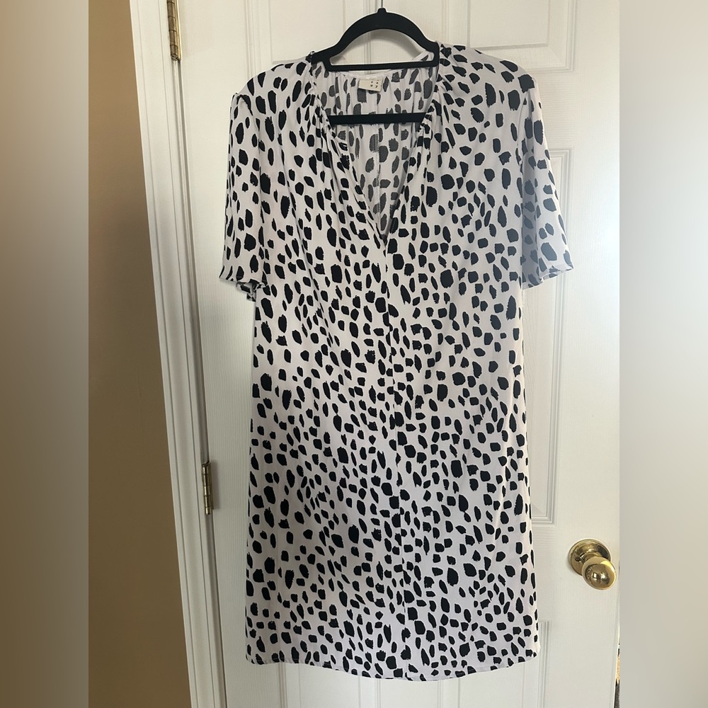 ❤️a new day Black and White Patterned Dress